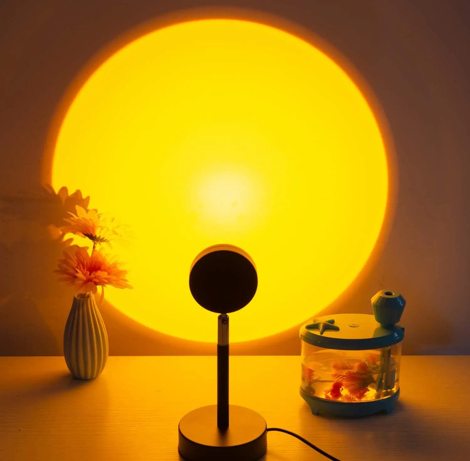 
Проектор С закатом, светодиодный прожектор с возможностью поворота на 180 градусов, романтическая светодиодная Ночная лампа 