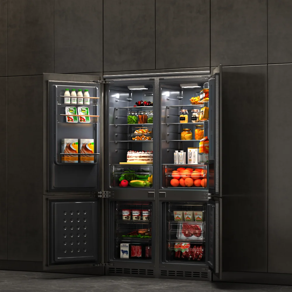 New China Manufacturer Interior Lit Well Illuminated Portable Option Movable Type Custom Fit Fridge