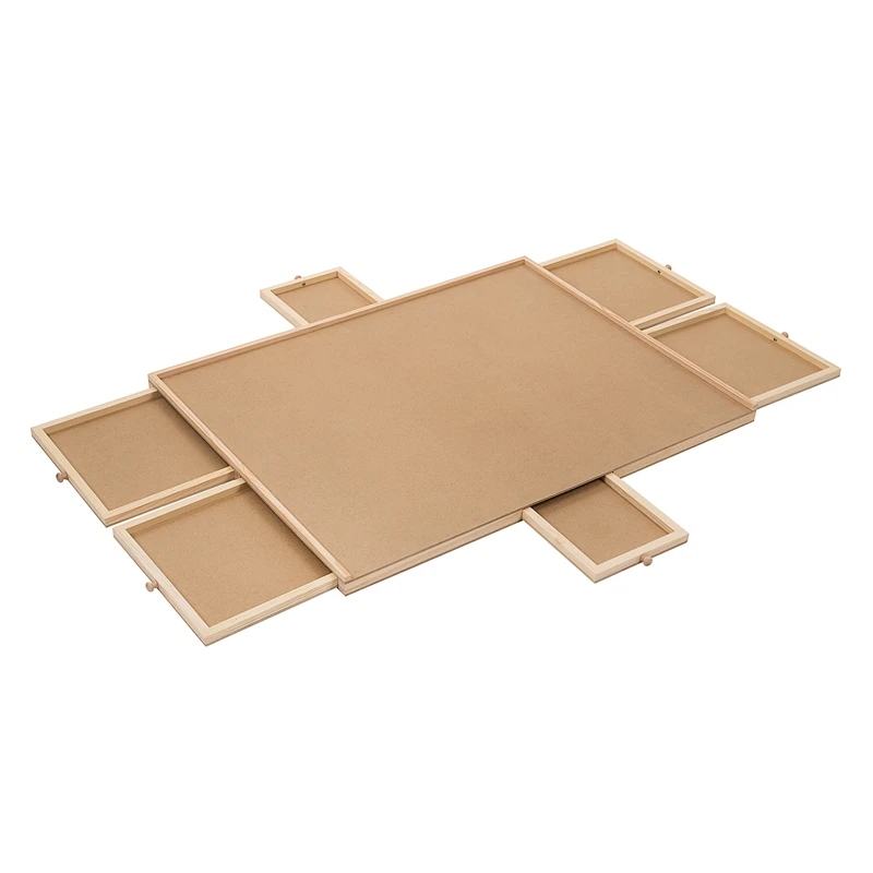 Kids Set Assemble Puzzle Chair Foam Table and Eva Box Natural AC Unisex Modern Rectangle Jigsaw Puzzle 5 to 7 Years Lacquer