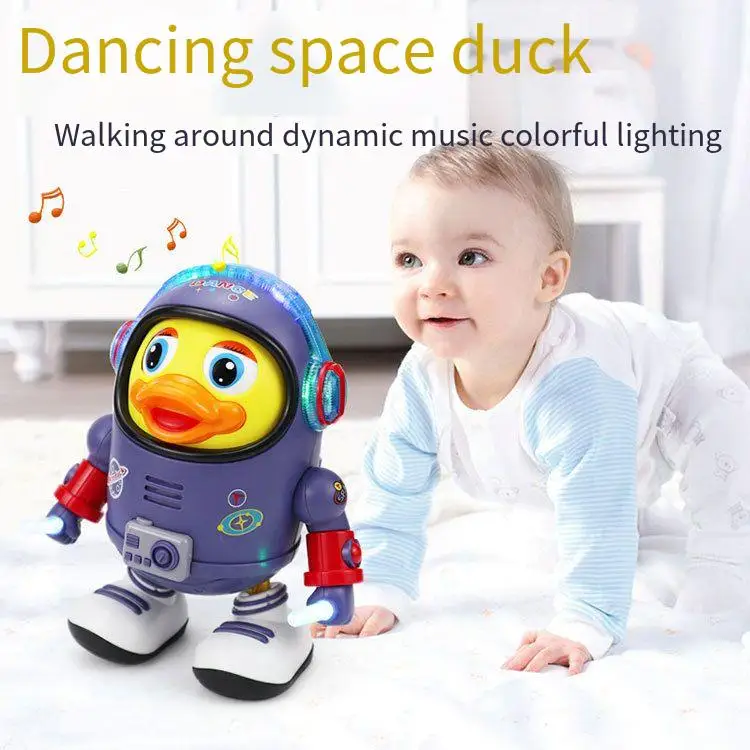 Kids dancing robots pace duck with light music cartoon funny walking musical educational toys christmas gifts for boy girl