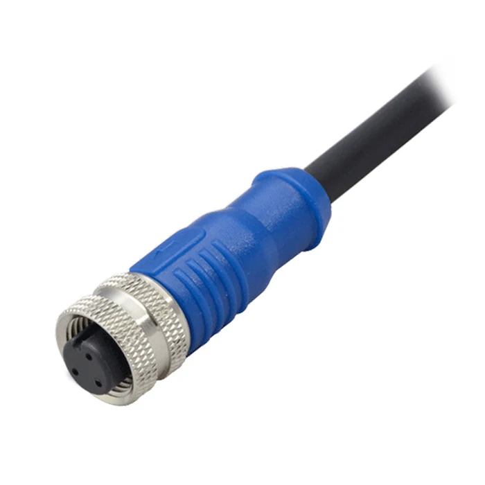 IP67/IP68 waterproof 3 4 5 8 12 17 Pins molding cable connector M12