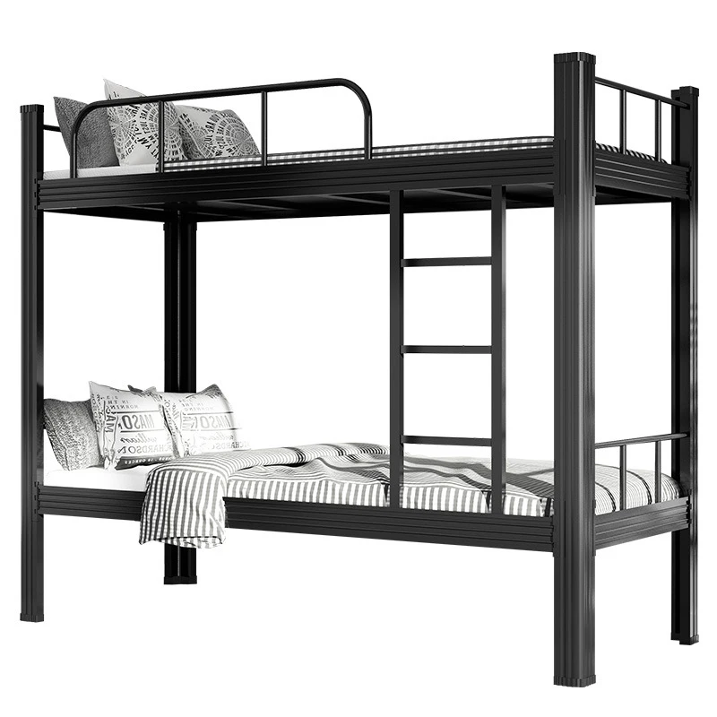 Double Bunk Bed Space Saving Beds Letto a Castello Hostel Children Student Metal for Kids King Frame Adult Boys Set Deck Iron