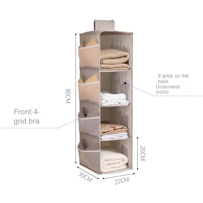 New Underwear Storage Bag Double-sided Multifunctional Hanging Wardrobe Panties Socks Bra Bag Storage Hanging Bag