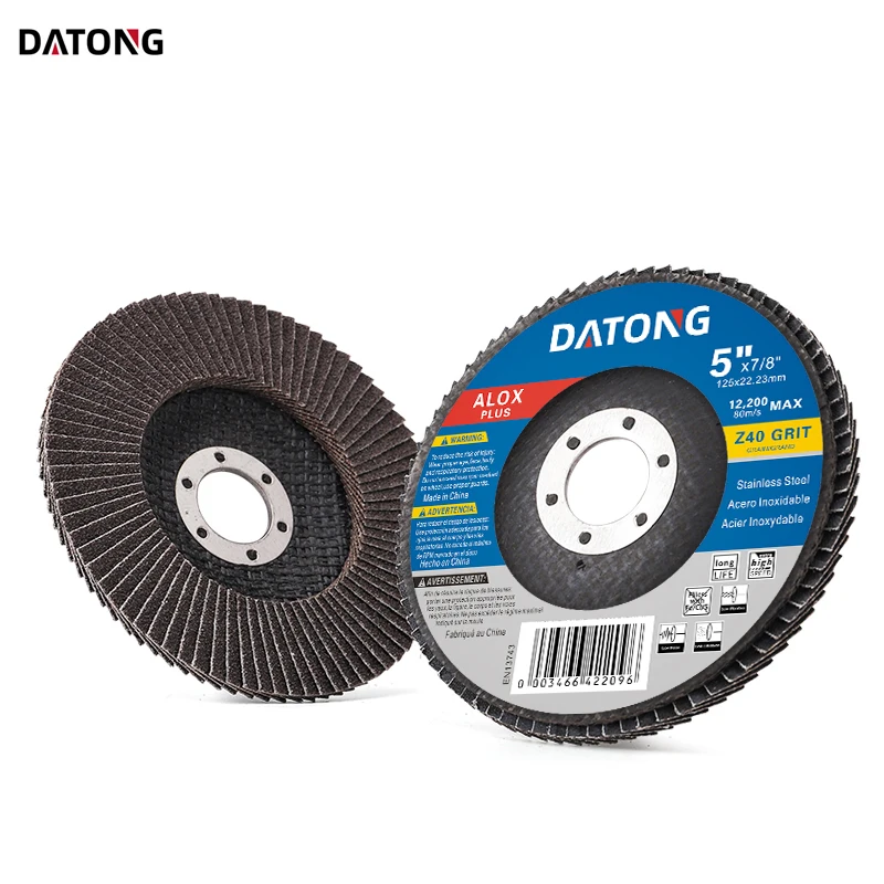 Datong factory flap wheel 150x22mm 6x7/8inch flap disc high density calcined for metal Grinding Wheel