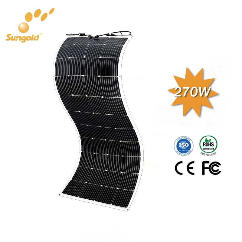 ETFE Flexible Solar Panel 100w 150w 160w 180w 200w 250w 300w 350w 400w 500w 1000w Monocrystalline PV Thin Film Solar Panel