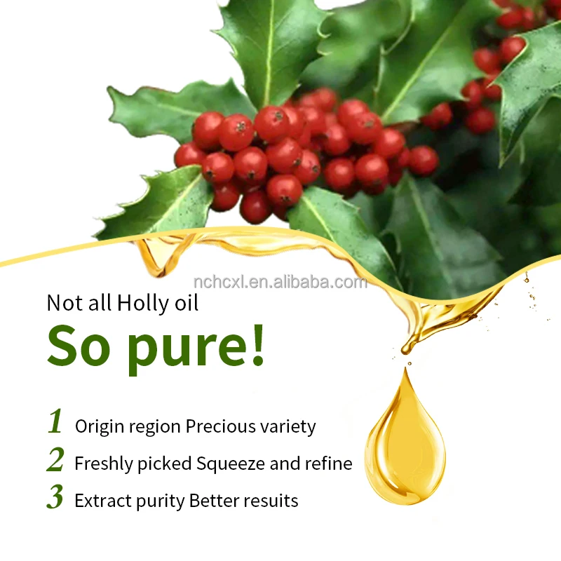 Hot Sale 100% Natural 10ml Bottle Holly Oil Floral Fragrance Multi-Purpose Essential Oil for Hair Body Skin OEM Supply