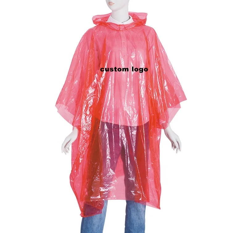 Cheap Disposable PE Raincoat Rainponcho Rain poncho For Outdoor