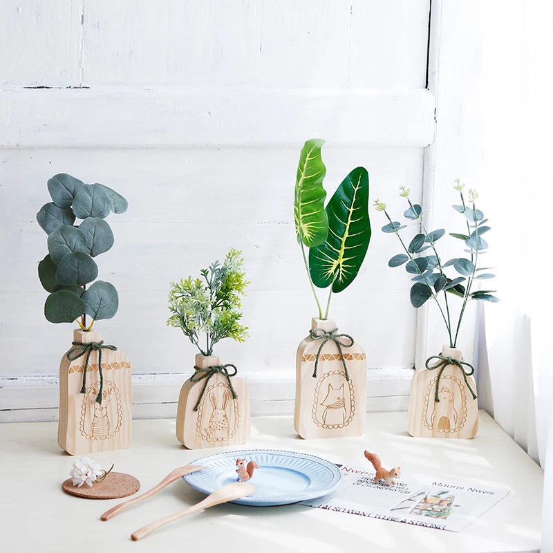 Customizable size logo creative log ornament simulation flower ornament decoration