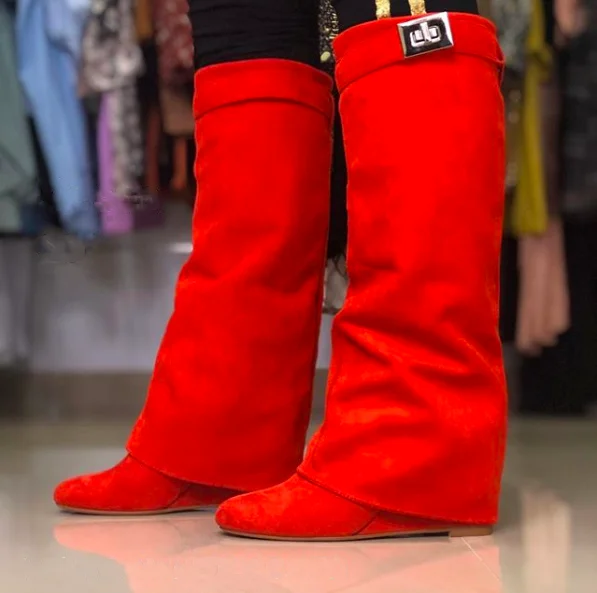 women  suede high height winter women shoes wedge sexy lady boots