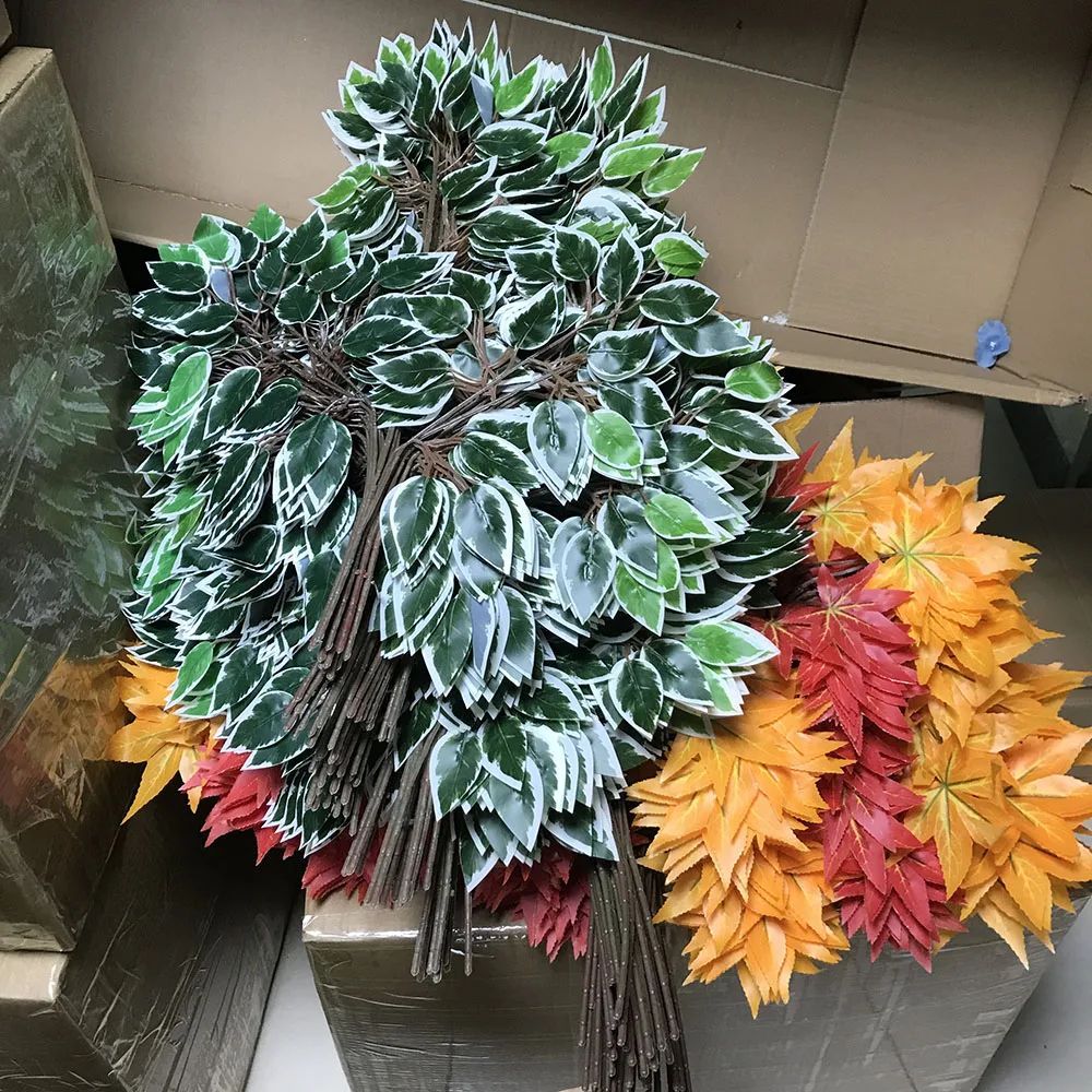 Faux Plant Leaves Decoration Artificial Leaves for Decorative Tree Wedding Decor