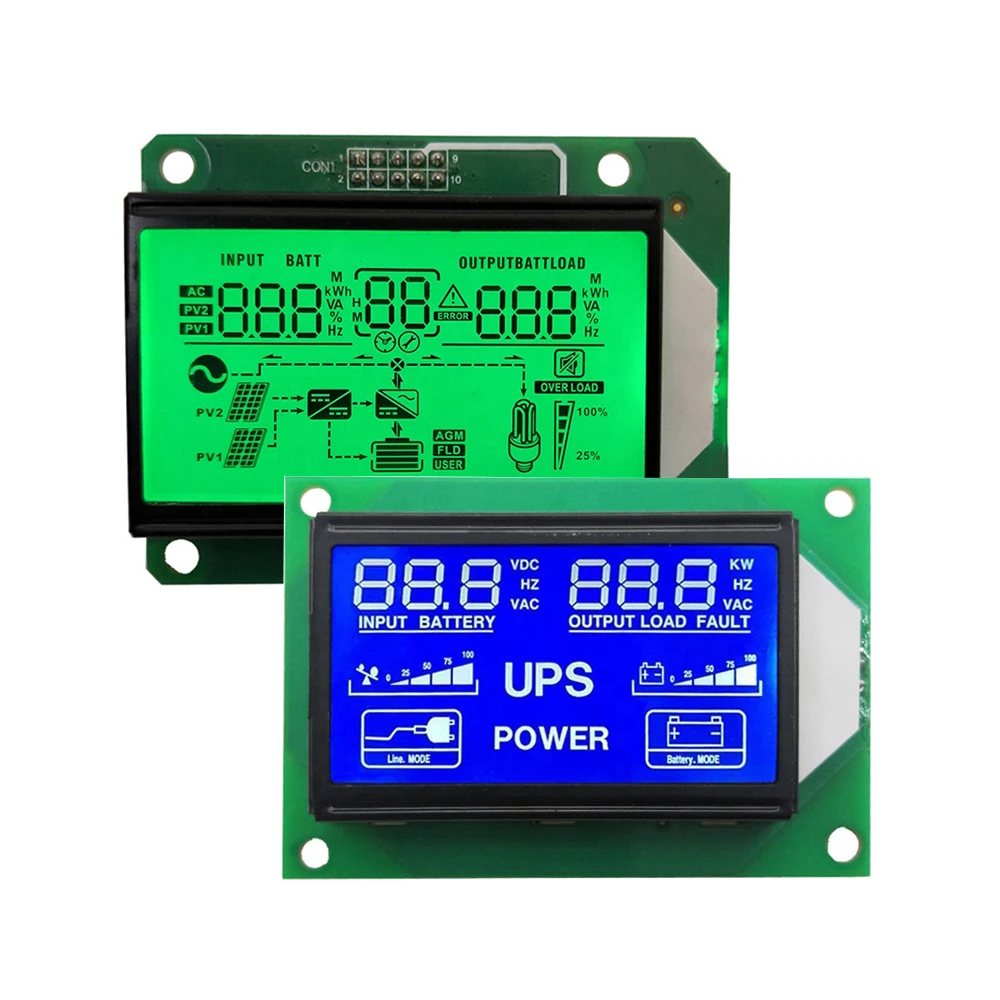Монохромный сегментный ЖК-модуль для инвертора UPS RoHS COB TN HTN с положительной отрицательной подсветкой