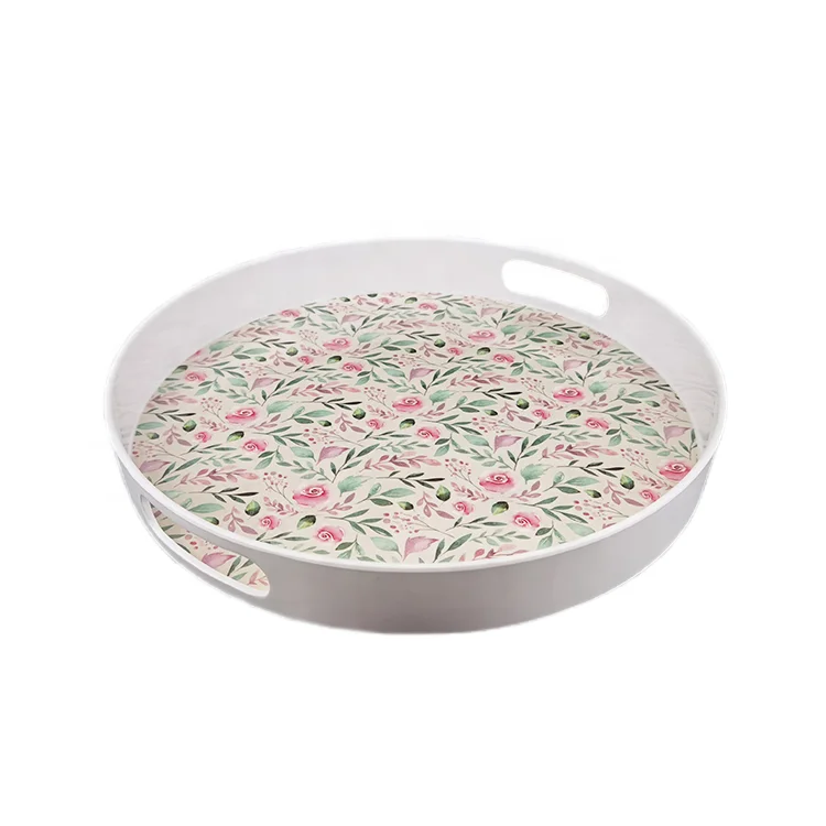 13.8 inch Custom Print Plastic Melamine Fruit Tray