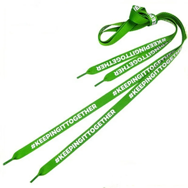 Flat Print Brand Logo Shoelaces Personalized Silk-screen Shoe laces Reflective Print Logo Custom Engraved Logo