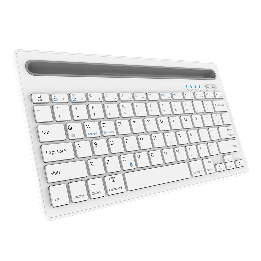 BT 5.0 Cordless Ultra Thin Keyboard with Scissors Type + Ipad and Mobile Holder BT Rechargeable Wireless 87 Keys