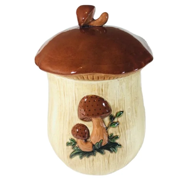 Wholesale custom handmade candy jar Children gift cupcake shaped wholesale ceramic Cookie Jar with lid