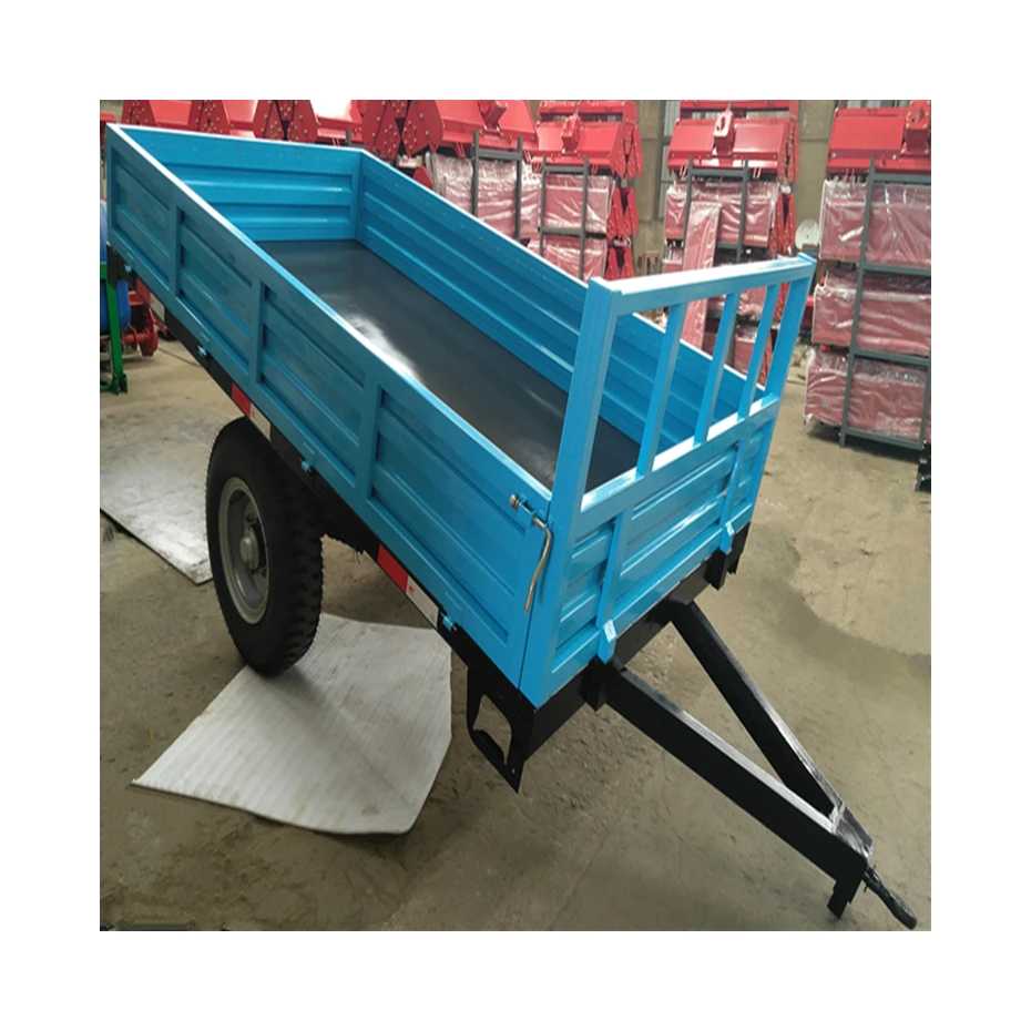 Widely Used Superior Quality Single Axle Rear Tipping Tralier For Transportation Tractor