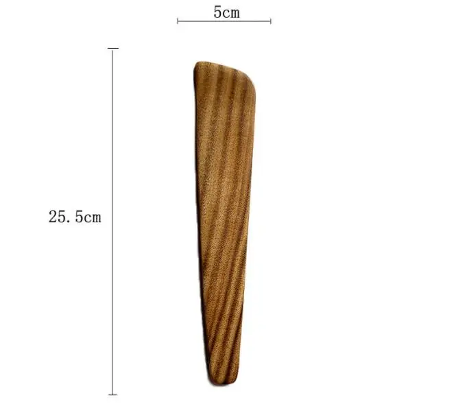 Multipurpose Wood Cooking Utensil Flipping Serving Small Scraper Natural Acacia Wood Spatulas Perfect for Kitchen