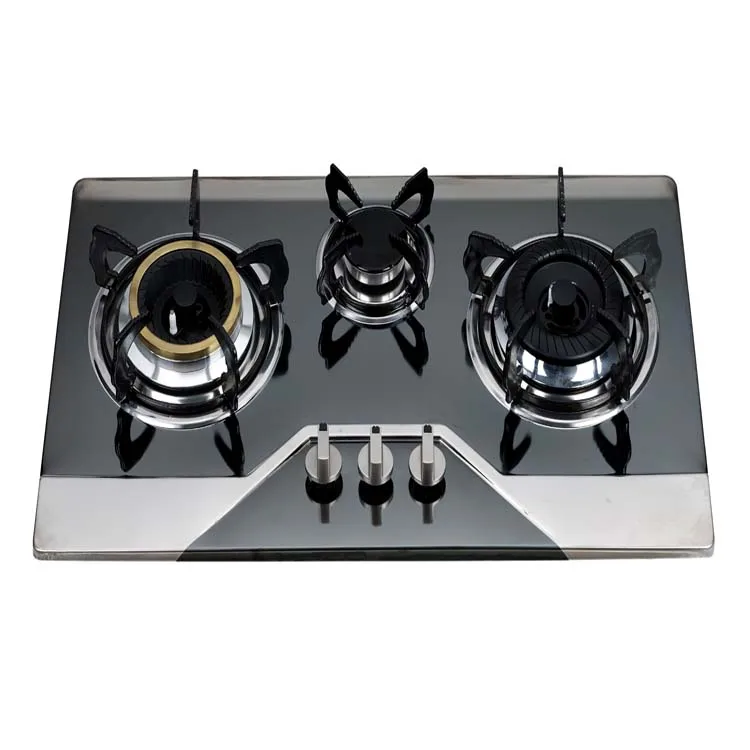 Wholesale Home Black Tempered Glass Gas Stove Multi Burner