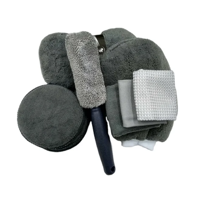 Недорогой портативный комплект из микрофибры для мойки автомобиля, набор для ухода за автомобилем