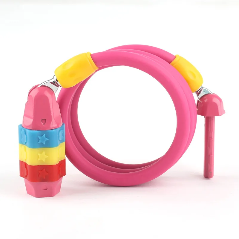 YH9152 цветные маленькие 3-цифровой комбинация велосипедной цепи блокировки велосипедный замок трос, хорошее качество для детей