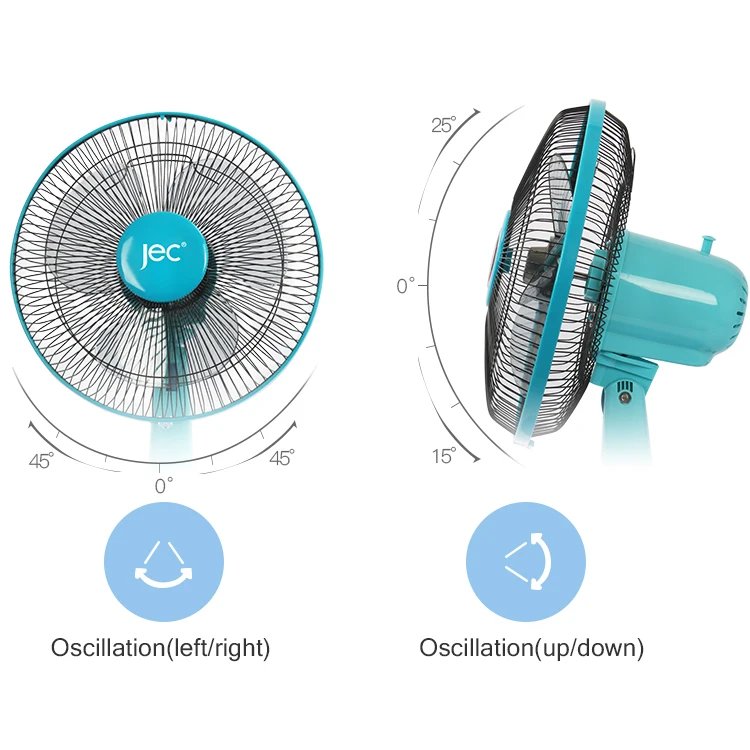 30cm Electrical Plastic silent desk fan 12 inch oscillation rotary switch control office  table fan