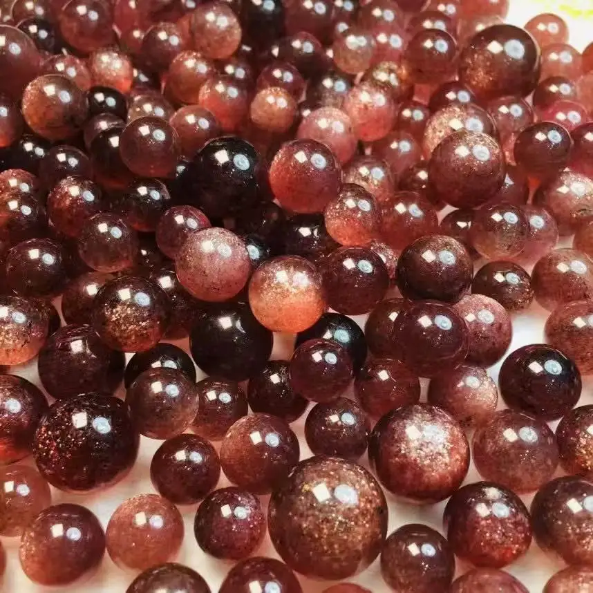 Wholesale Natural Small size Red strawberry spheres for Jewelry accessories