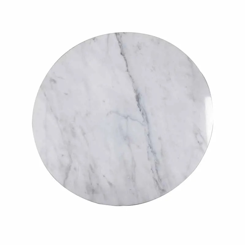 
Kitchen Serveware Natural Stone Bread Real Marble Round Rolling Tray 