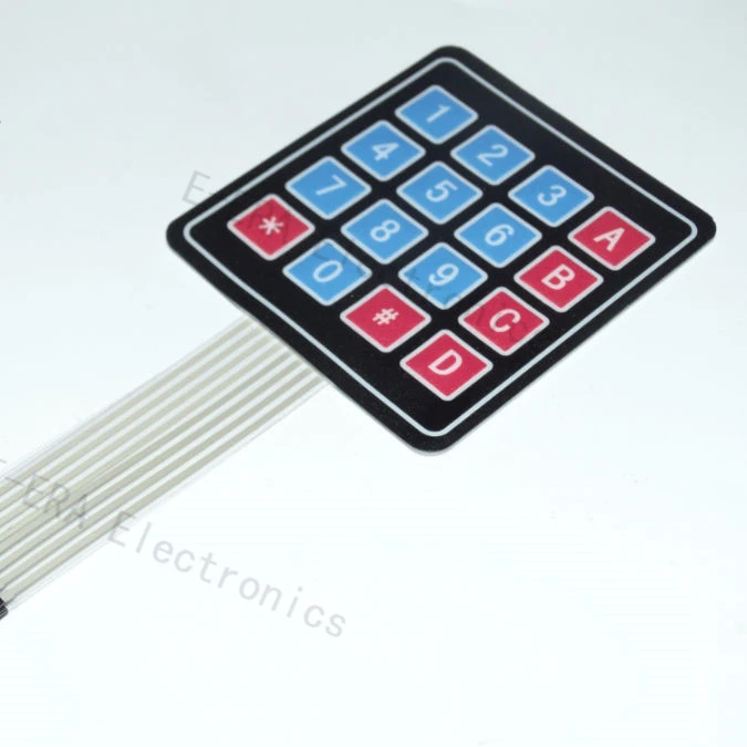 Keyboard membrane 4 * 4 matrix MCU extended keypad