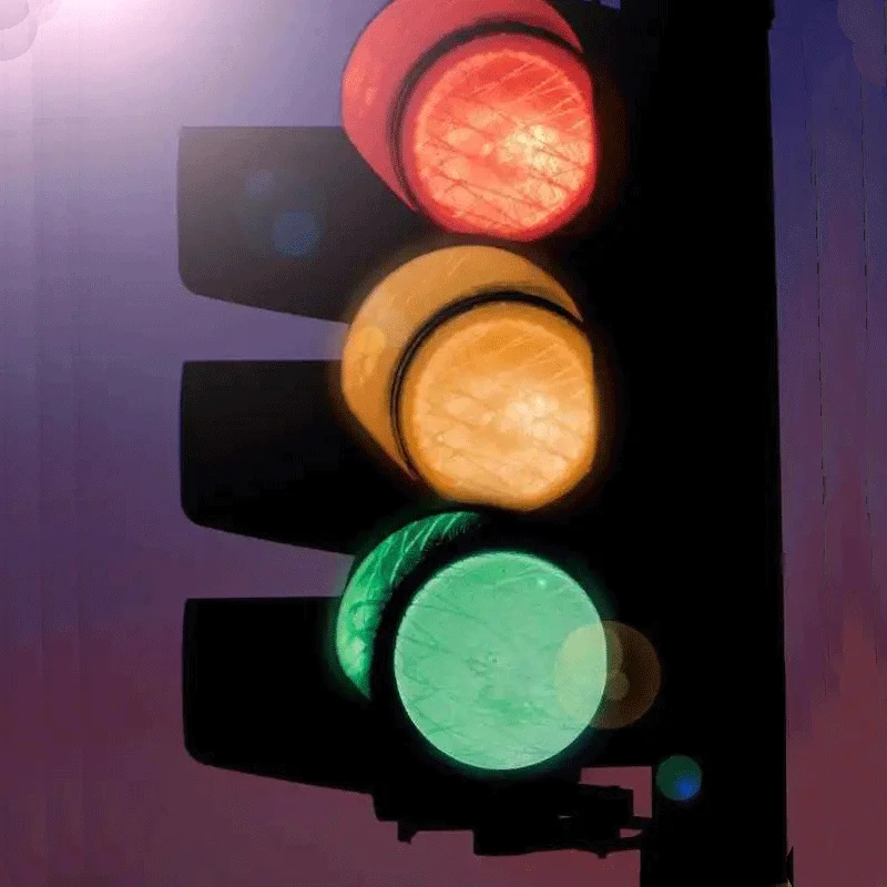 Screen Street Round Red and Green Changing Device Portable Solar  Railway  Xsle 120mm  for Kids Traffic signal Lights Led