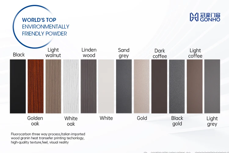 Gonho Factory Manufacturing top zipper automatic fold up window aluminum folding windows and doors for balcony