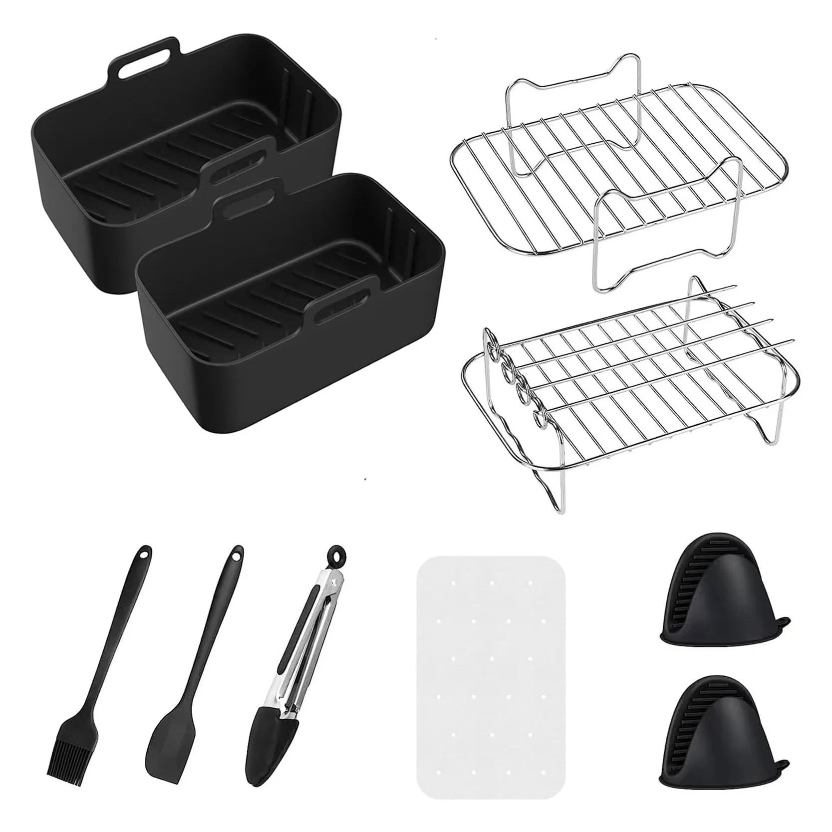 Dual Basket air fryer accessories set for air fryer Oven and Kitchen