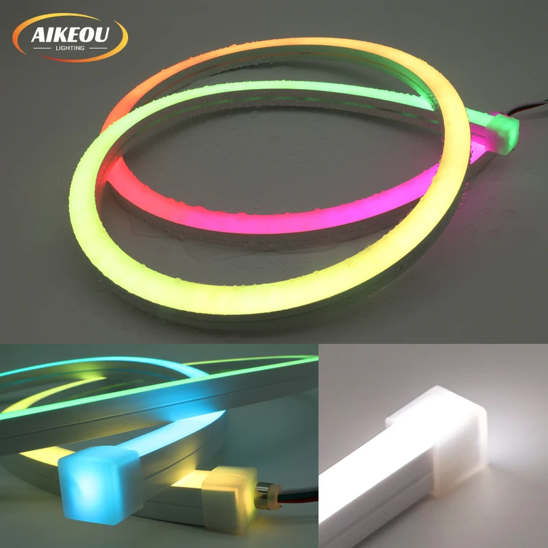 16*16mm silicone flexible neon strip 12v 24v waterproof light emitting diode rope rgb light emitting diode neon strip light
