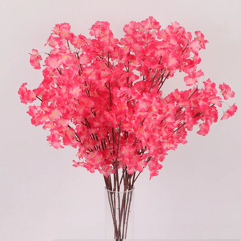 Factory Indoor Decoration Pink Artificial Cherry Blossom Tree Branches Arches Flowers Centerpiece Wedding Decoration