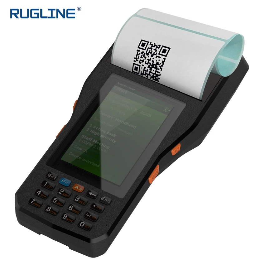 RUGLINE Android 80mm Thermal Printer PDA With Wifi BT GPS GSM/4G Camera NFC