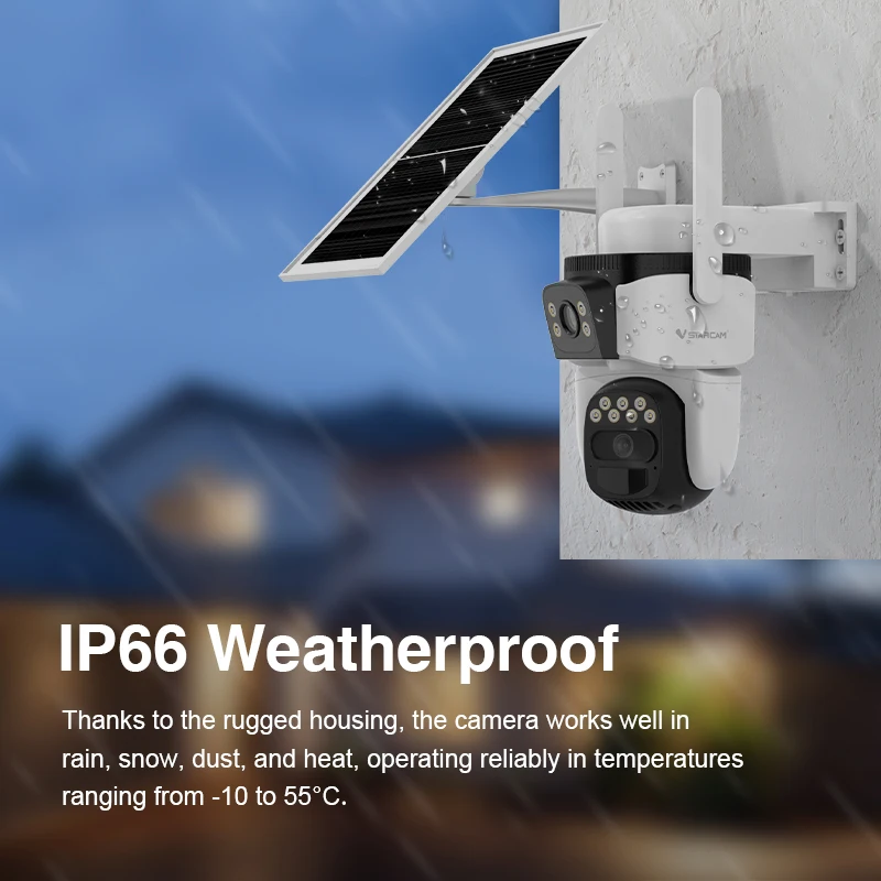 VStarcam BG621DR-TZ 6MP Ultra HD Full Color Outdoor CCTV Security Camera 4G Solar Powered Human Detection Surveillance Camera