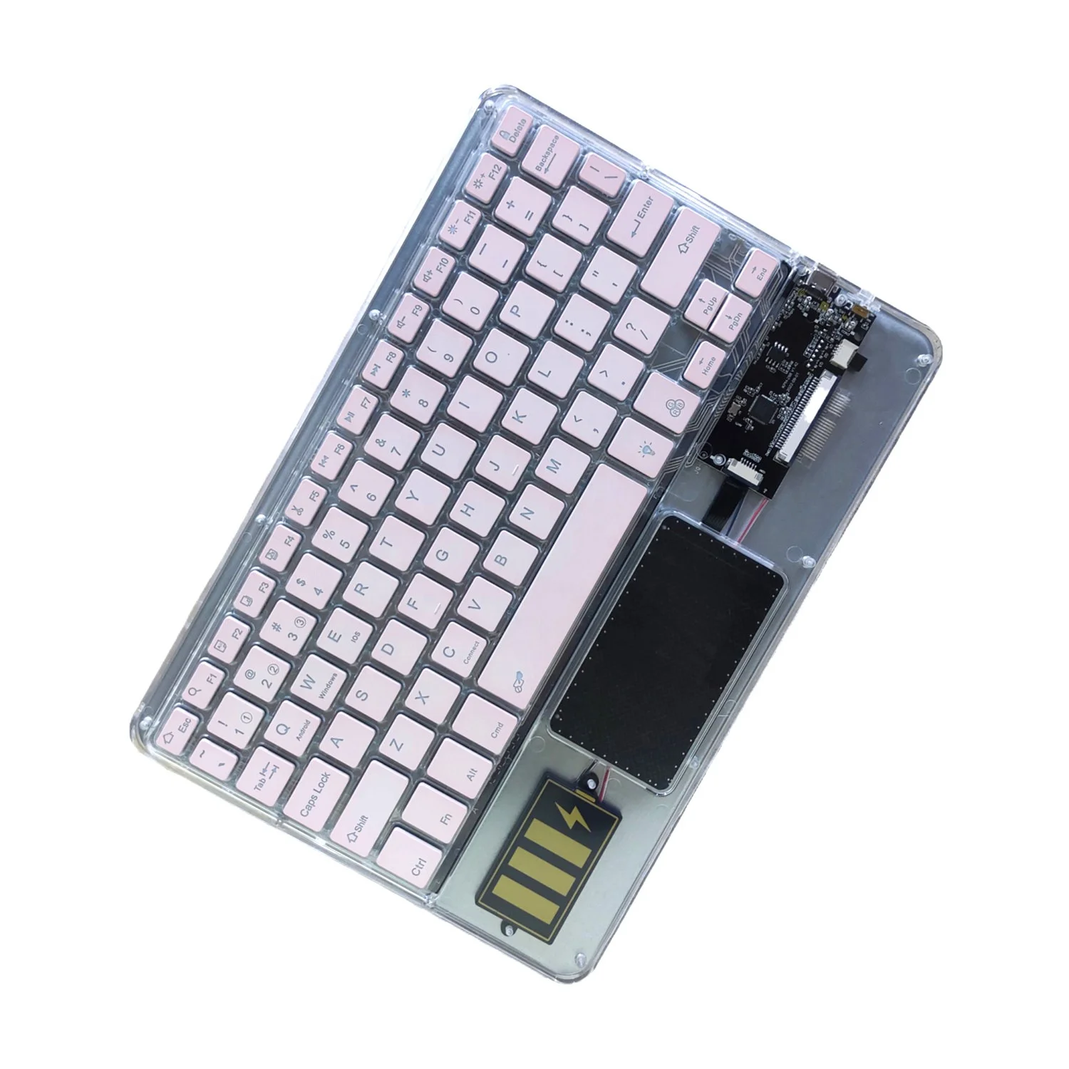 Mini Touchpad keyboard 7 colors RGB LED Backlit Laptop Wireless Bluetooths Keyboard For ipad Tablet Laptop