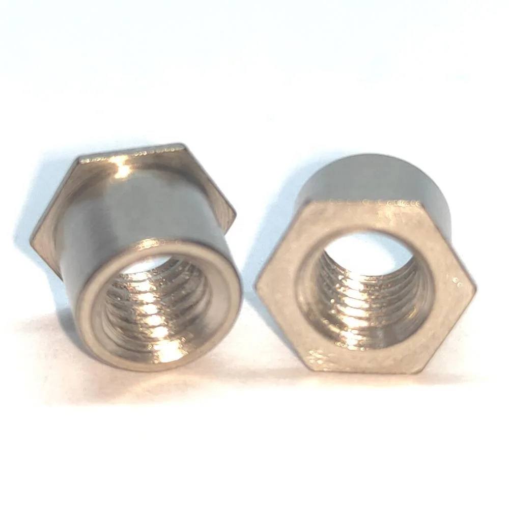SOS-M4-16 SOS M4 Stainless Steel Hexagon Hex Head through Hole Self Clinching Standoff Nut metal sheet threaded nut