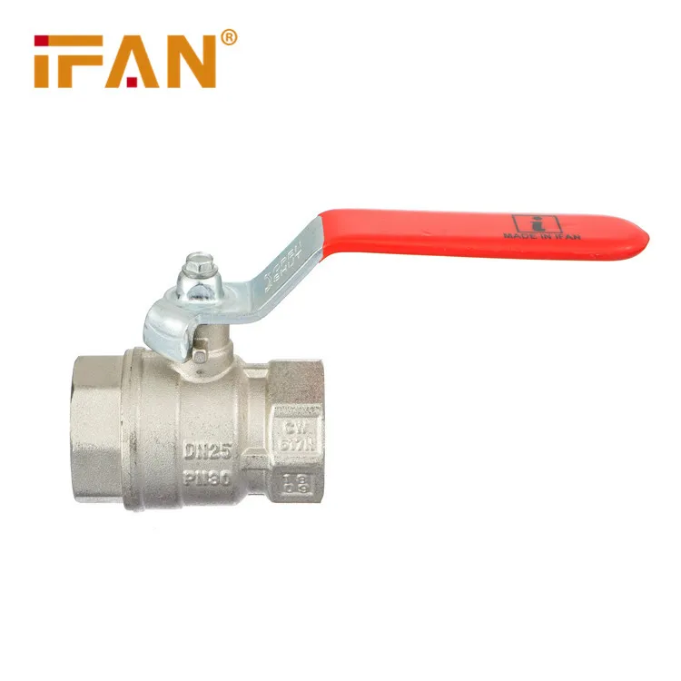 IFAN China factory Brass Ball Valves yellow and red butterfly Handle ball Valves
