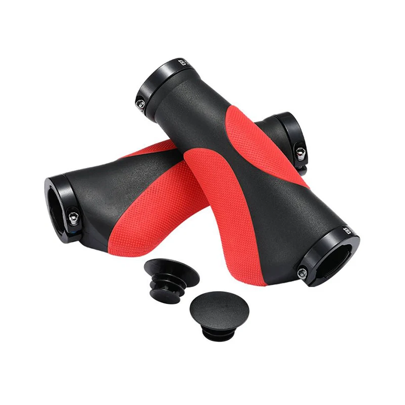 Bike Handlebar Grips Ergonomic Design Aluminum Double Lock-on Mountain Bike Grips MTB BMX Foldable Downhill