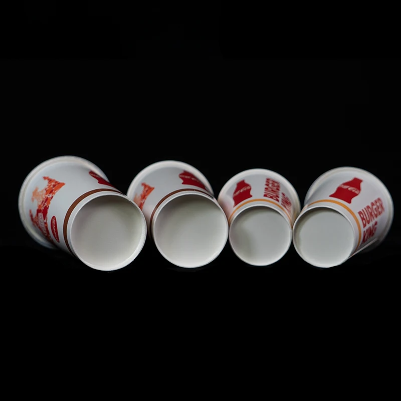 Single Double Ripple Wall Disposable Cold Drinks Customized White Single Wall Paper Cups With Lids