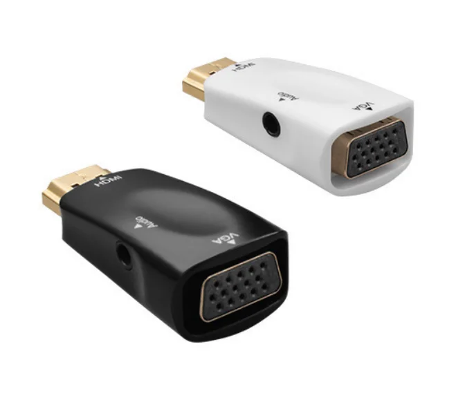 Адаптер HD 1080P «Папа-мама», совместимый с HDMI, адаптер VGA, преобразователь аудиокабеля для ПК, ноутбука, ТВ-приставки, проектора, адаптер VGA