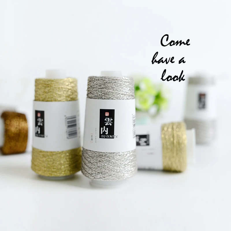  Yarncrafts золотые блестящие супер тонкие Металлические оттенки Полиэстер твист причудливая