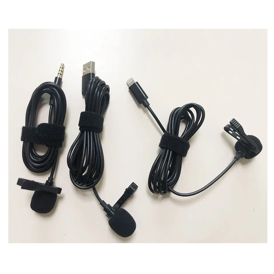 
Type C Microphone Clip-on Collar Tie Mobile Phone Lavalier Microphone Mic for ios Android Cell Phone Laptop Live recording 