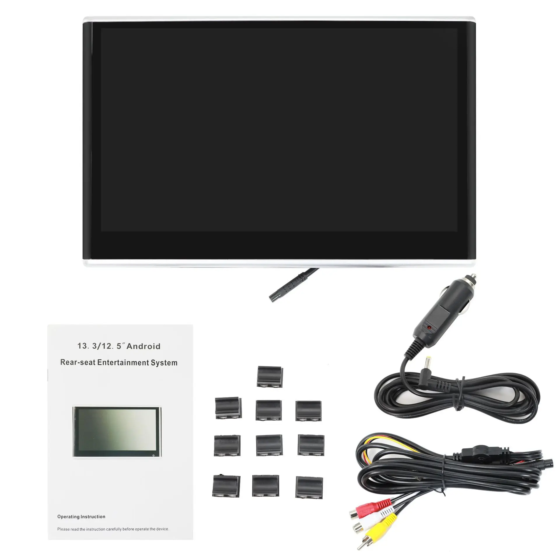 Android car headrest display 9/10.1/11.6/12.5/13.5 inch 4k wireless projection screen Smart TV Car headrest Android display