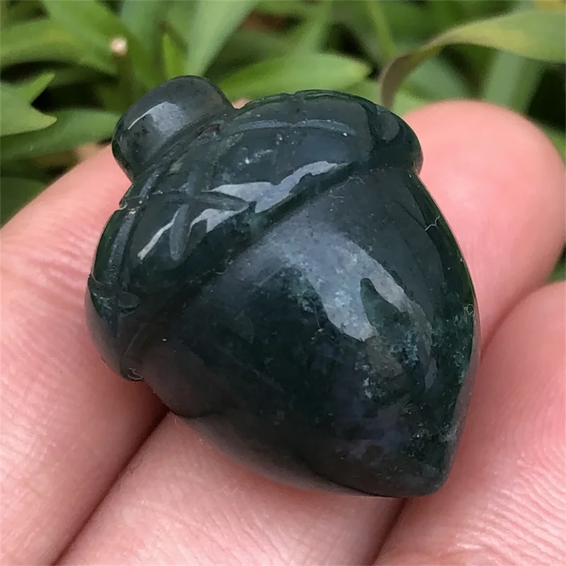 Wholesale Natural Aquatic Agate pine cone Healing Crystal Quartz Carving For Home Decoration