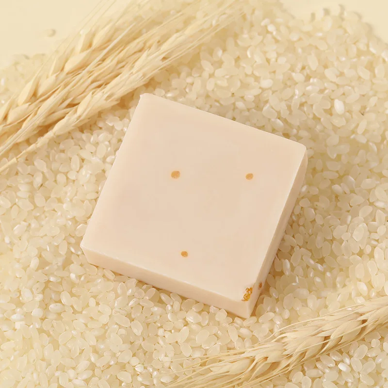 Wholesale rice soap 65g handmade soap as a souvenir face wash bath oil control cleansing fragrance soap