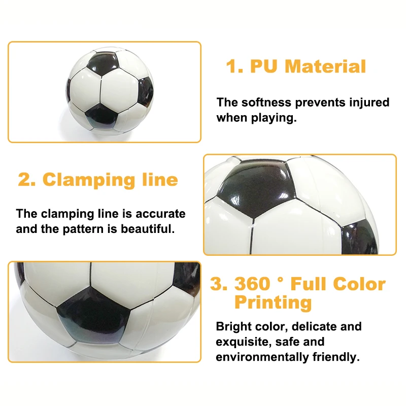 Small batch custom design 15cm pu foam soccer ball for kids