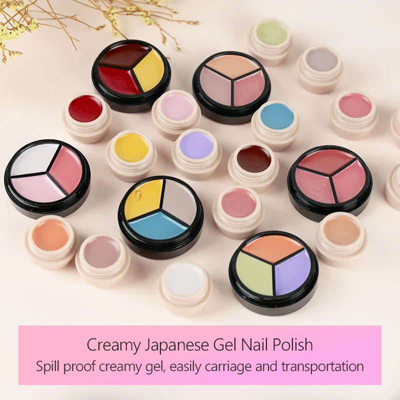 Japanese creamy nail art painting 16 colors long lasting semi permanent easy soak off LED UV colour nail gel polish UV gel