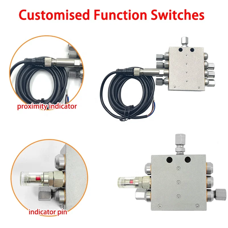 Precise SSV 2-20 Holes carbon steel progressive grease distributor divider valve block for grease lubrication system on loader