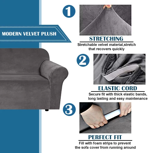 armrest cover for sofa non slip quilt plush yellow velvet fabric funda de sofas elastic anti slip sofa cover